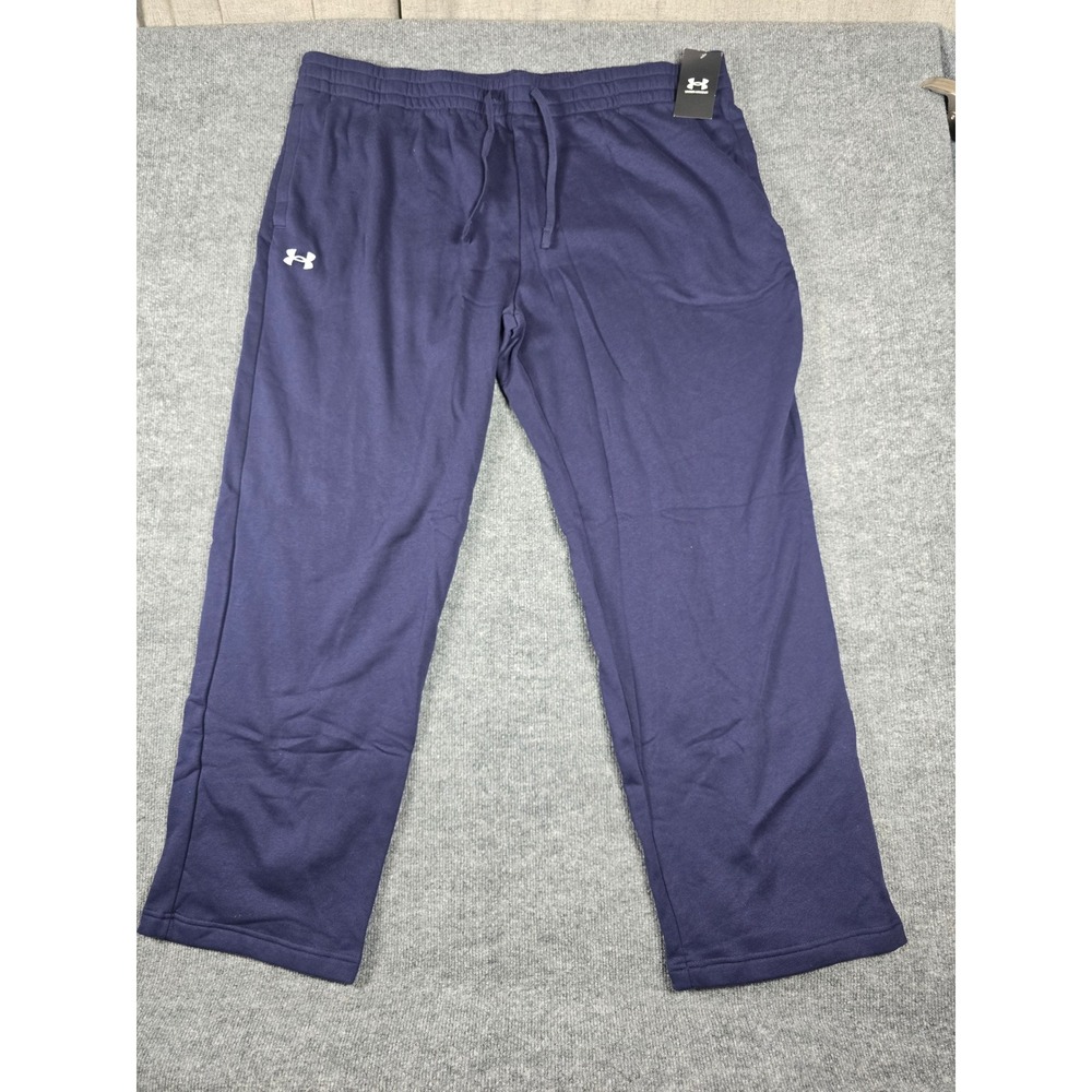 Under Armour Mens Loose Fit Rival Fleece Sweatpants Navy Blue 4XLT